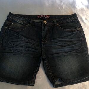 Dark Blue Denim Women's Shorts